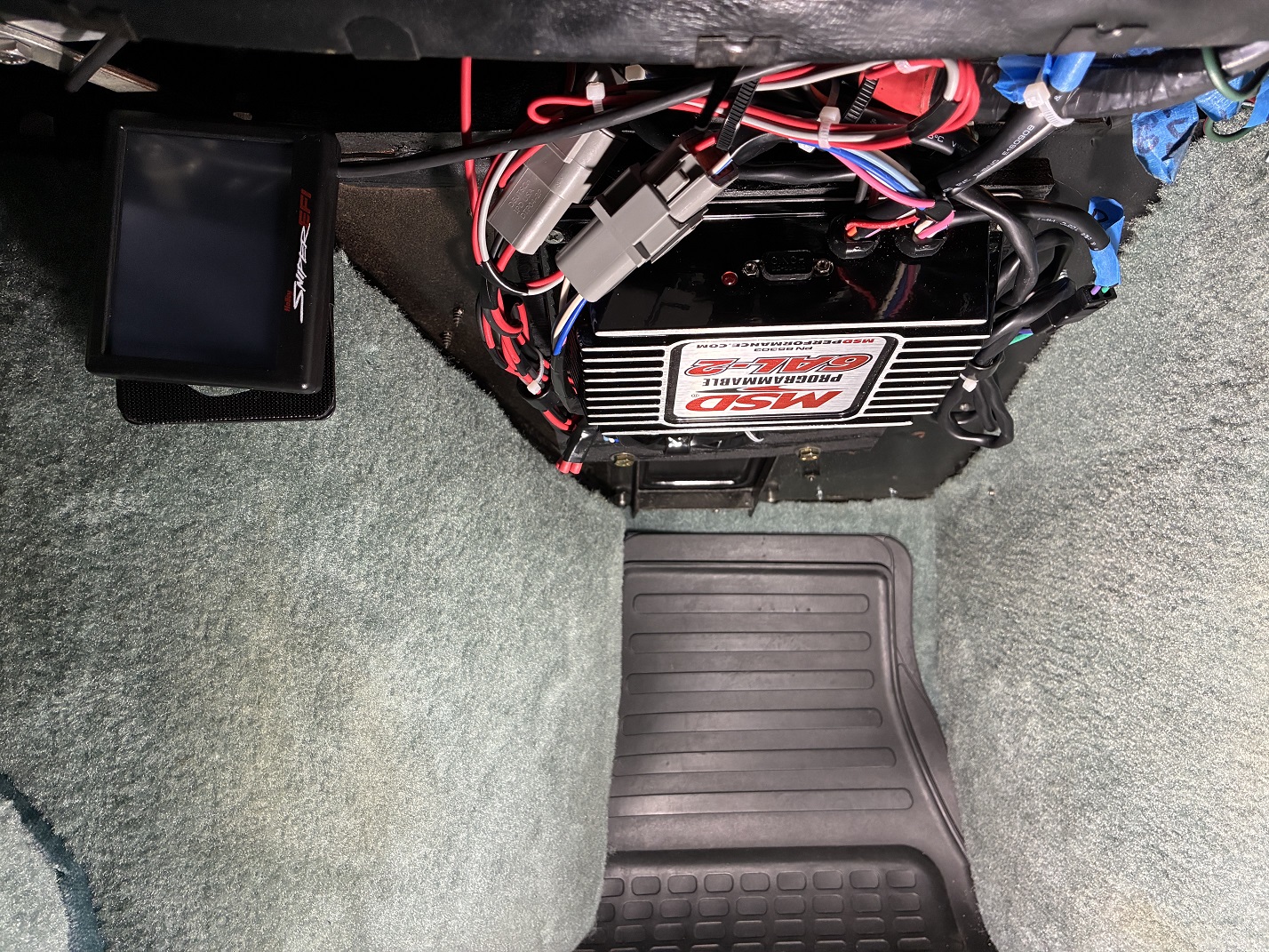 Driver side header close-up.